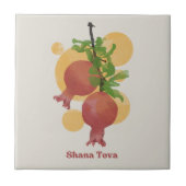 Rosh Hashana Shana Tovaユダヤ人新年 タイル (正面)