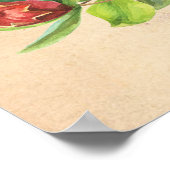 Rosh HaShana Wishes of Shanah Tovah w. Pomegranate ポスター (角)