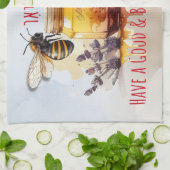 Rosh Hashana Yiddish Greetings Honey Apple キッチンタオル (折り畳み)