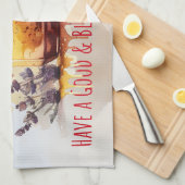 Rosh Hashana Yiddish Greetings Honey Apple キッチンタオル (四つ折り)