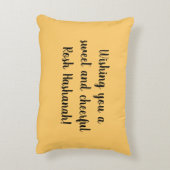 Rosh Hashanahのりんごのザクロの蜂蜜のユダヤ人の新しい アクセントクッション (裏面(縦))