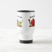 Rosh Hashanahのりんごのザクロの蜂蜜のユダヤ人の新しい トラベルマグ (中央)