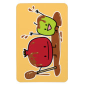 Rosh Hashanahのりんごのザクロの蜂蜜のユダヤ人の新しい マグネット (縦)