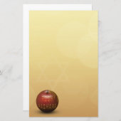 Rosh Hashanahのユダヤ人の新年-文房具 便箋 (正面/裏面)