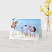 Rosh Hashanahの家族写真の菓子のザクロ カード (黄色い花)