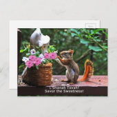 Rosh Hashanahはギフトを梳きます シーズンポストカード (正面/裏面)