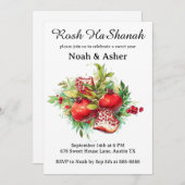 Rosh HaShanahカードパーティの招待状 シーズンカード (正面/裏面)