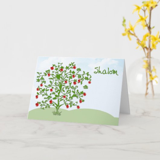 Rosh Hashanahカード カード (黄色い花)