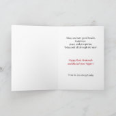 Rosh Hashanahハッピーニューイヤー蜂蜜りんごカード サンキューカード (内部)