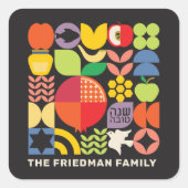 Rosh Hashanahパーソナライズされた Jewish New Year Sticker スクエアシール (正面)