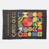 Rosh Hashanahモダンユダヤ正月キッチンタオル キッチンタオル (横)