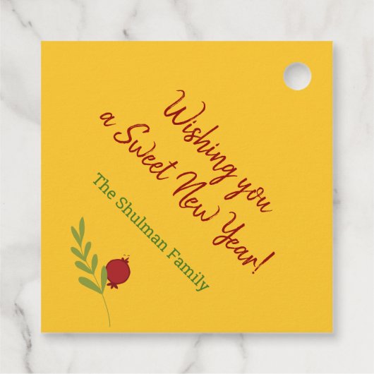 Rosh Hashanahユダヤ人の新年 – シャナトバ フェイバータグ (裏面)