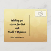 Rosh Hashanahユダヤ人ハニーアップル シーズンポストカード (裏面)