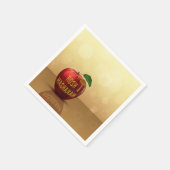 Rosh Hashanahユダヤ人ハニーアップル スタンダードカクテルナプキン (角)