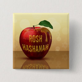 Rosh Hashanahユダヤ人ハニーアップル 缶バッジ