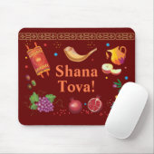 Rosh Hashanahユダヤ人新年Shana Tova マウスパッド (マウス)
