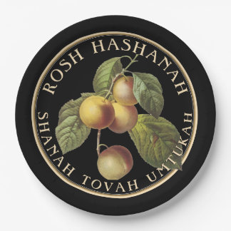Rosh Hashanahユダヤ人新年Shanah Tovah ペーパープレート