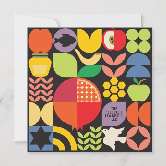 Rosh Hashanah企業の Jewish New Year Greetings カード (正面)