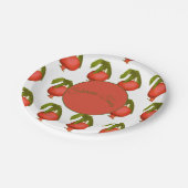 Rosh Hashanah饗応新年の甘いザクロ ペーパープレート (アングル)