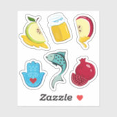 Rosh Hashanah よくはしゃぐシンボル伝統的ビニール シール (シート)