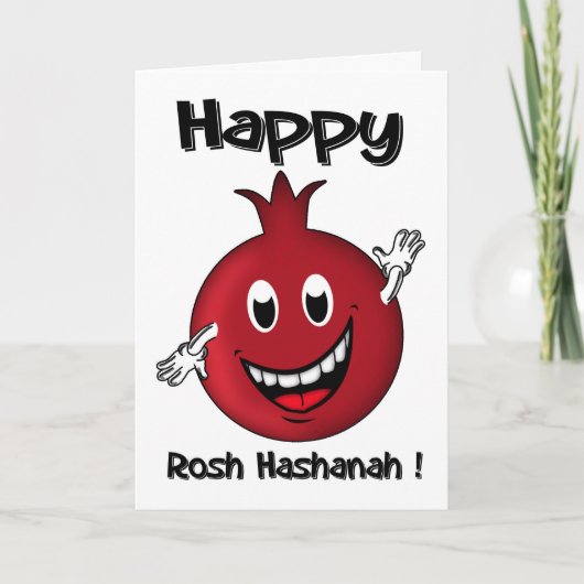 Rosh Hashanah、ハッピーマンガポメグラネイトカード シーズンカード (正面)