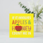 Rosh Hashanah – リンゴもしと蜂蜜を含む サンキューカード (スタンド正面)