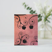 Rosh Hashanah Appleシルエット シーズンポストカード (スタンド正面)