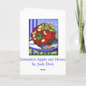 Rosh Hashanah Apple、L'Shanah Tova シーズンカード (裏面)