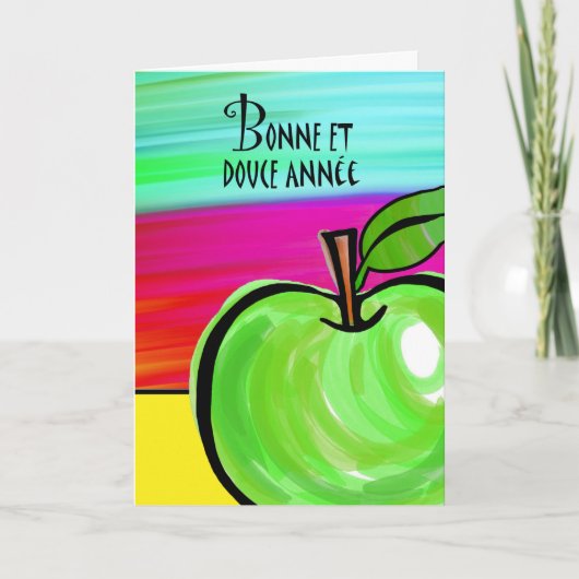 Rosh Hashanah Card フランスの in, Bonne et Douce Anee シーズンカード (正面)