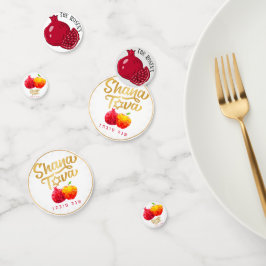 Rosh Hashanah Pomegranate Shana Tovaテーブル コンフェッティ