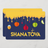Rosh Hashanah SHANA TOVAユダヤ人新年 シーズンカード (正面/裏面)
