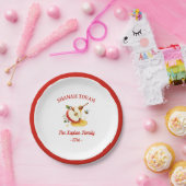 Rosh Hashanah Shanah Tovah Apple Honey Family ペーパープレート (パーティー)