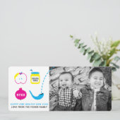 Rosh Hashanah Shofar Apple Pomegranateフォトカード シーズンカード (スタンド正面)