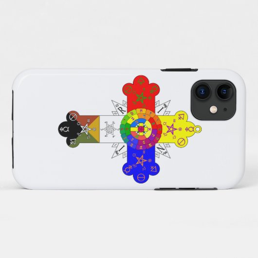 Rosicrucianばら色の十字のLamenのiPhoneの箱 Case-Mate iPhoneケース (裏面(横))