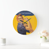 Rosieリベッター私達はそれをしてもいいです! ここのあなたの文字 ラージ壁時計 (ホーム)