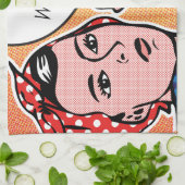 Rosieリベッター私達はそれをしてもいいです! ポップアートの点 キッチンタオル (折り畳み)