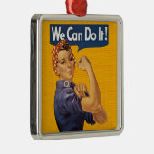 Rosieリベッター私達はそれをしてもいいです! 赤い水玉模様 メタルオーナメント (右)