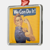 Rosieリベッター私達はそれをしてもいいです! 赤い水玉模様 メタルオーナメント (左)