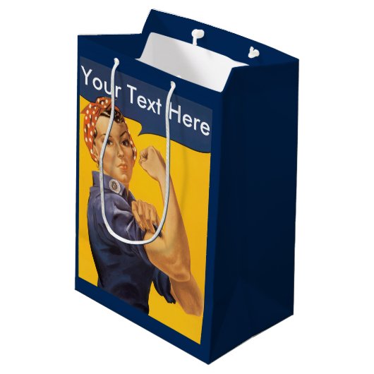 Rosieリベッター私達はカスタマイズメッセージをそれをしてもいいです ミディアムペーパーバッグ (裏面アングル)