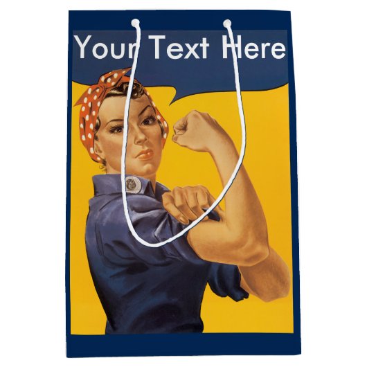 Rosieリベッター私達はカスタマイズメッセージをそれをしてもいいです ミディアムペーパーバッグ (正面)