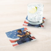 "Rosieリベッター" ガラスコースター (アングル)