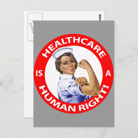 "Rosie"ナースは"ヘルスケアが人権であることを言います! " ポストカード (正面/裏面)