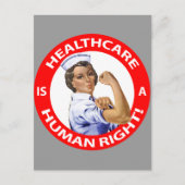"Rosie"ナースは"ヘルスケアが人権であることを言います! " ポストカード (正面)