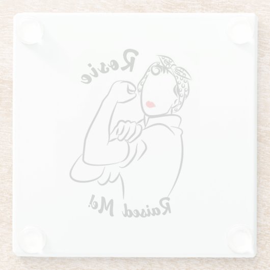 Rosie Raised Decade - Canvas Print ガラスコースター (裏面)