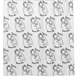 Rosie Raised Decade - Canvas Print シャワーカーテン