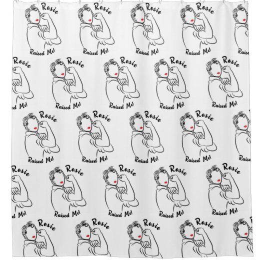 Rosie Raised Decade - Canvas Print シャワーカーテン (正面)