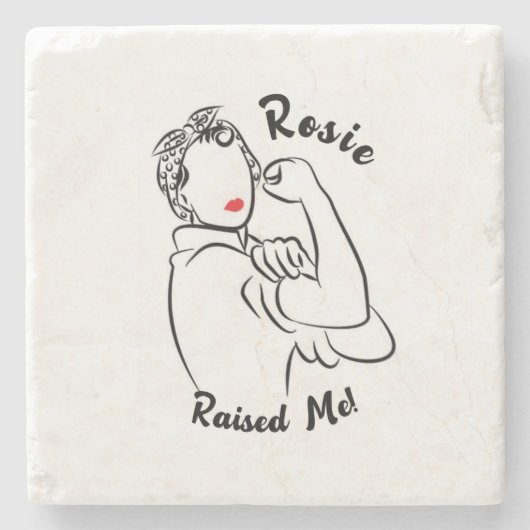 Rosie Raised Decade - Canvas Print ストーンコースター (正面)