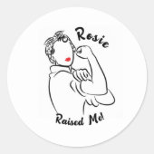 Rosie Raised Decade - Canvas Print ラウンドシール (正面)