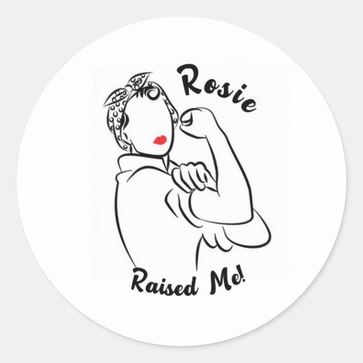 Rosie Raised Decade - Canvas Print ラウンドシール (正面)