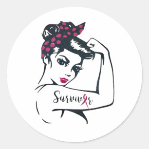 Rosie Riveter乳がん生存者はそれを治すことができる ラウンドシール